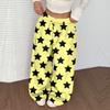 Women's Casual And Fashionable Printed Elastic Waist Loose Wide Leg Pants