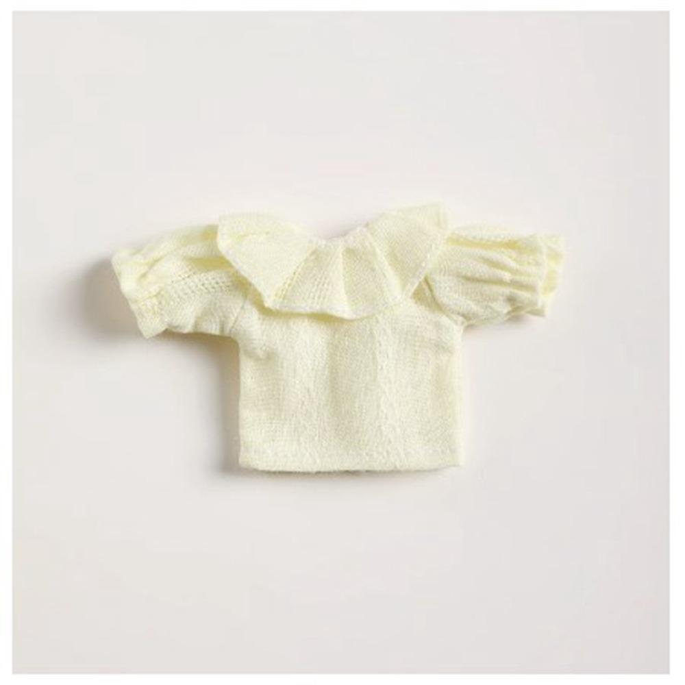 

Casual Wear Doll T-shirt Clothes Doll Clothes Accessories for 1/11 ob11 Dolls For 1/12 Bjd Dolls Short Sleeve Yellow