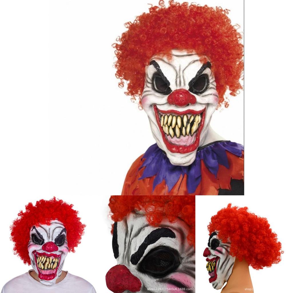 Terrifying Evil Clown Mask Halloween Christmas Horror Party Props Latex