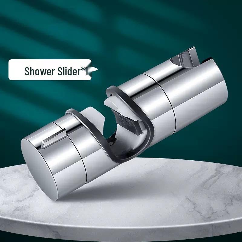 Punch-Free Adjustable Shower Head Holder with Bathroom Base