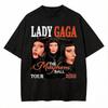 Retro Washed Version of Lady Gagas Chaos Carnival Tour Tshirt Unisplendour Fashion Design Highquality Cotton Tshirt