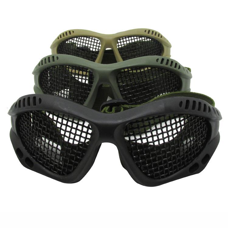 Impact-Resistant Metal Mesh Outdoor Tactical Goggles