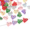 [15X16mm] Hand-painted Christmas Tree Beads Glass Christmas Tree Beads DIY Handmade Christmas Jewellery Accessories 1pc