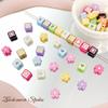 Love Heart Drip Oil Cube Beads for DIY Jewelry Making and Accessories