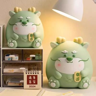 Créative Tirelire de Bureau Adorable Dragon Vinyle Dessin Animé Tirelire Grande Capacité Pot d'Épargne Boîte d'Épargne pour Enfant ZG112
