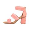 Del Rey Fluff Heel Suede High Heel Sandal Women's Cherry Blossom Pink 1095489-LNT