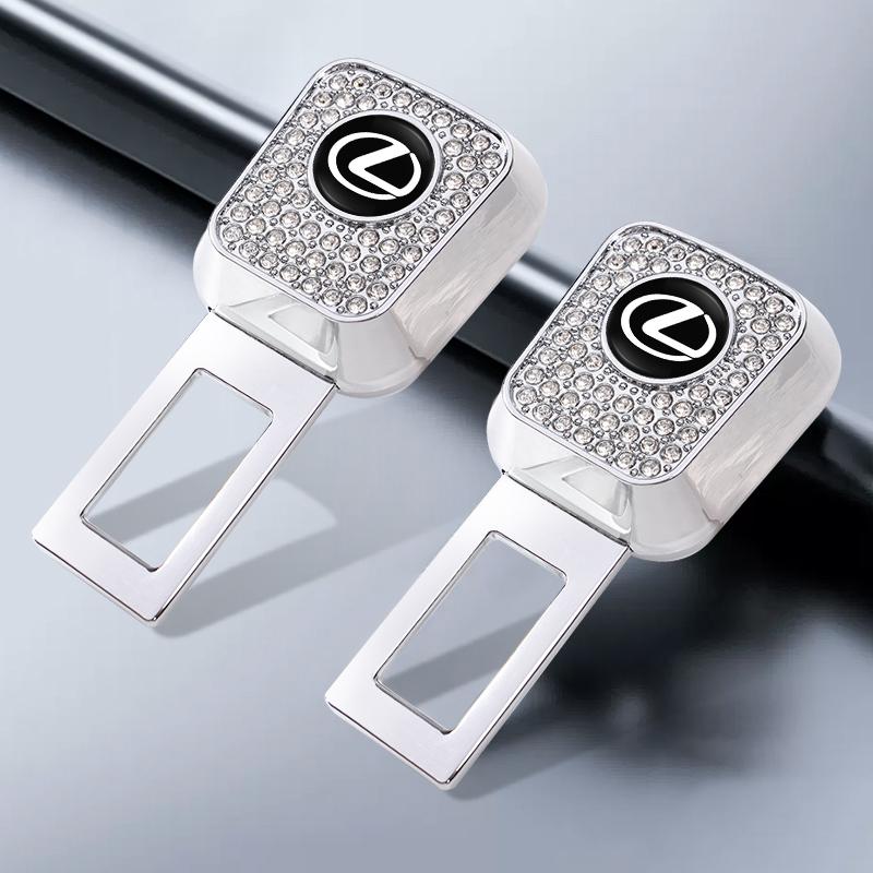 Car Safety Seatbelt Extender Diamond Inlay Metal Buckle Extender For Lexus F SPORT ES RX NX LS UX LM LX GX LC RZ IS CT GS RC HS