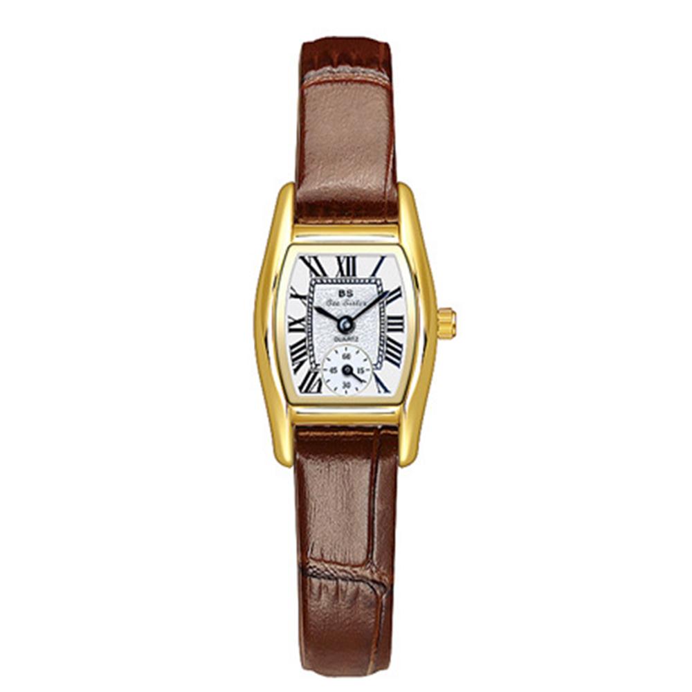 Light Luxury Leather Strap Women's Quartz Watches Vintage Women's Wristwatch Wristwatch Waterproof Square Dial Ladies Watch