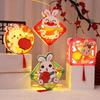 Kaninchen Cartoon Laterne PVC Kinder DIY Materialset Mondfest Laterne Kindergeschenk
