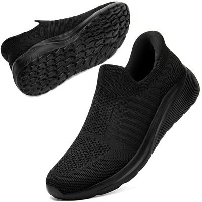 [NEARDREAM] [Slip-on Sneakers You Can Wear While Standing] Easy-to-wear Shoes for Men, Black, for Standing Work, Comfortable for Walking, Mesh, Lightw