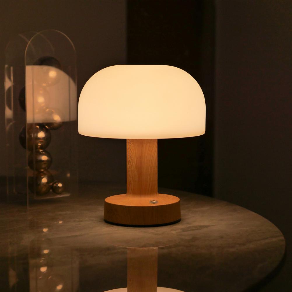 Retro Light Retro Mushroom Lamp Dimmable Led Night Light with Touch Control Soft Warm Glow Rechargeable Desk Table