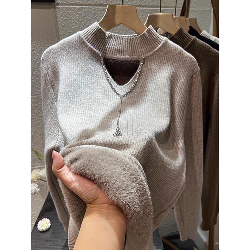 

Women s Fleece Lined Halter Neck Base Layer Sweater M