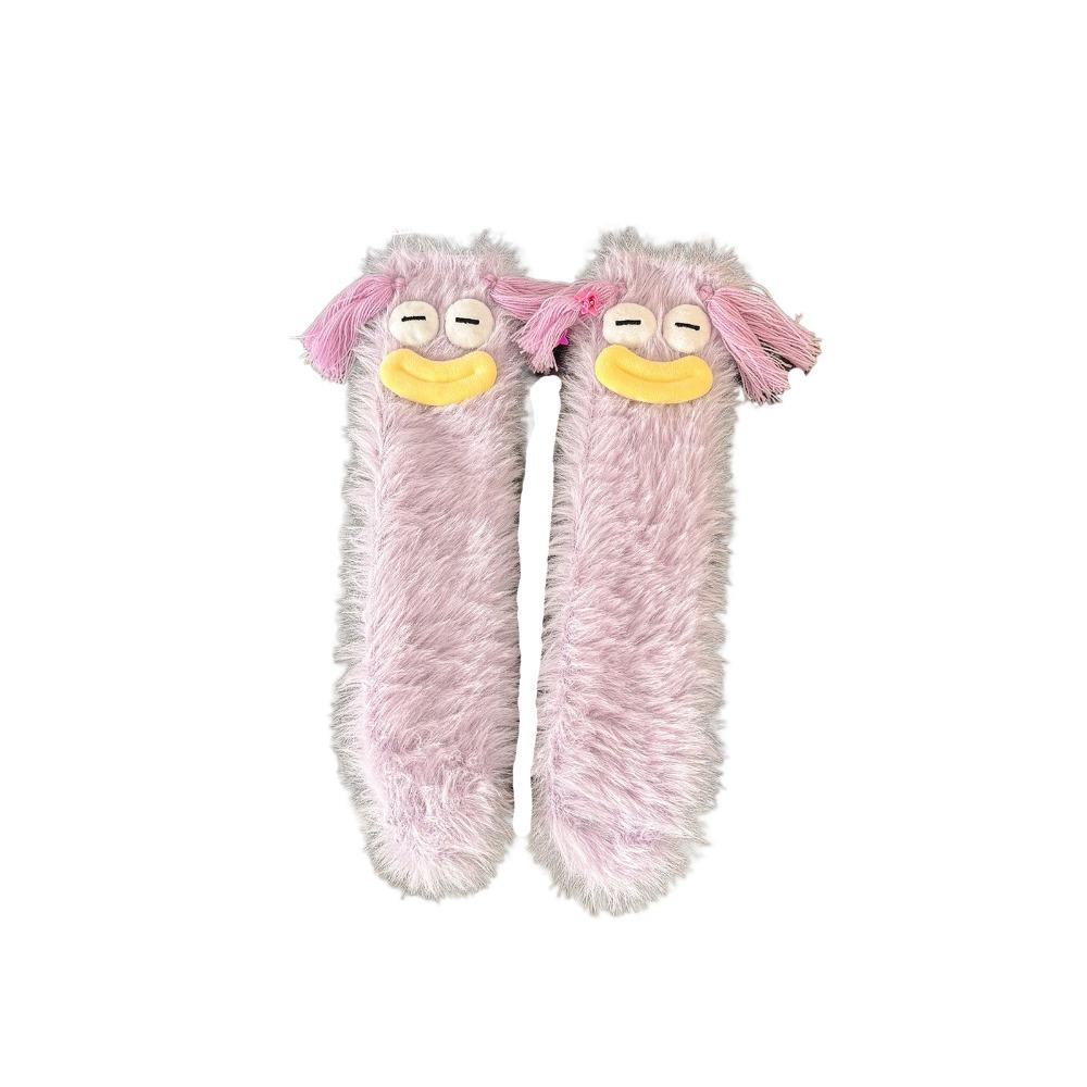 Cartoon Funny Tube Socks Plush Furry Plush Sock Cute Floor Stockings Women  Gifts