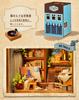 moin moin Dollhouse Miniature Handmade Kit Set Freely Arranged and Stacked Colorful City of and Rabbit Light Blue Blue LED Light with Removable Front