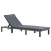 VidaXL Chaise Longue with Cushion Wicker Resin Anthracite