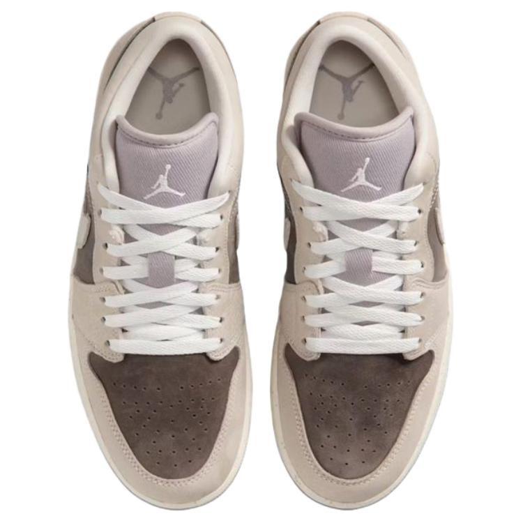 Jordan Air Jordan 1 Cushioning Low top Vintage Basketball Shoes Women's Beige Brown IB7011-001