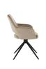 ASTER upholstered swivel chair, light beige fabric