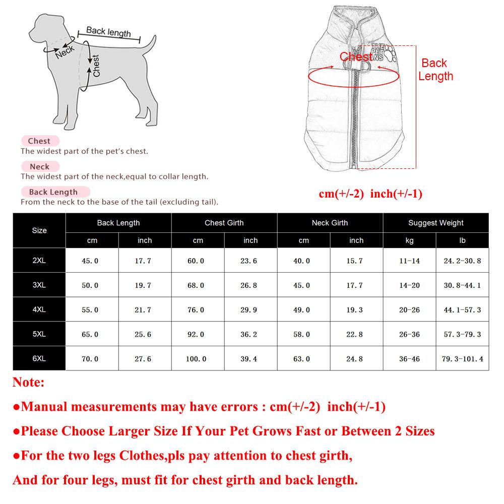 Winter Pet Jacket Coat Soft Waterproof Apparel Reflective Dog Zipper Costume With D-ring For Large Dog Labrador Golden Retriever