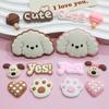 Bichon Puppy Cartoon Magnet & DIY Accessories Set: Shoe Buckles, Phone Case Charms, Cup Stickers
