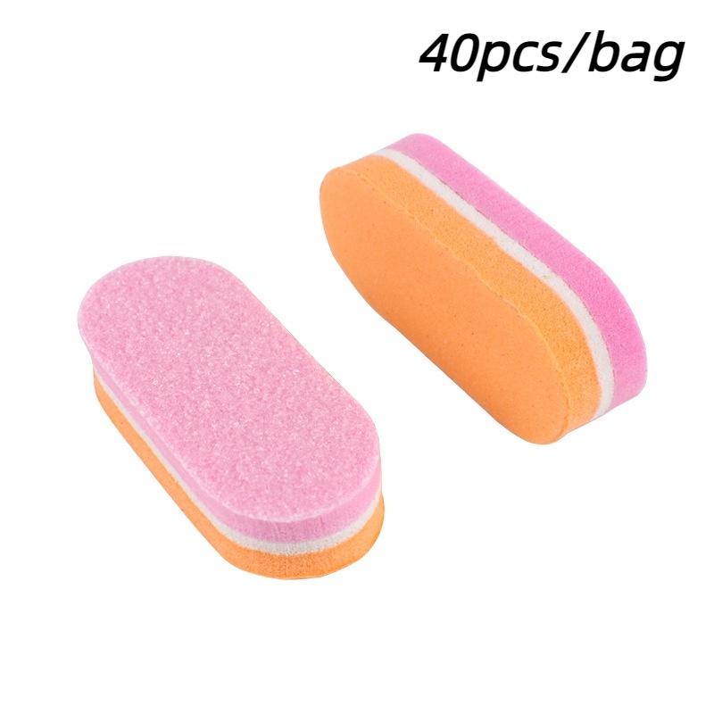 40 Pcs Double Color Mini Sponge Nail Files Buffer Block Buffing Sanding Nails File Pedicure Manicure Tools