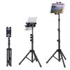 1Pc Floor Tablet Tripod Stand 4.7-12.9" Universale Tripod Stand Black IPhone Tablet Mount Stand Free Standing 360° Rotation