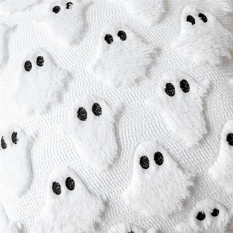 M-Modern-Halloween Ghost Decorative Pillow Covers 18X18 Set Of 3 For Home Decoration Throw Cushion Cases For Fall Autumn Holiday