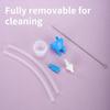 3Pcs Silicone Baby Nose Cleaner with Tweezer & Brush Set Anti-backwash Child Nasal Aspirator Ear Nose Clean Tweezer Clean Brush