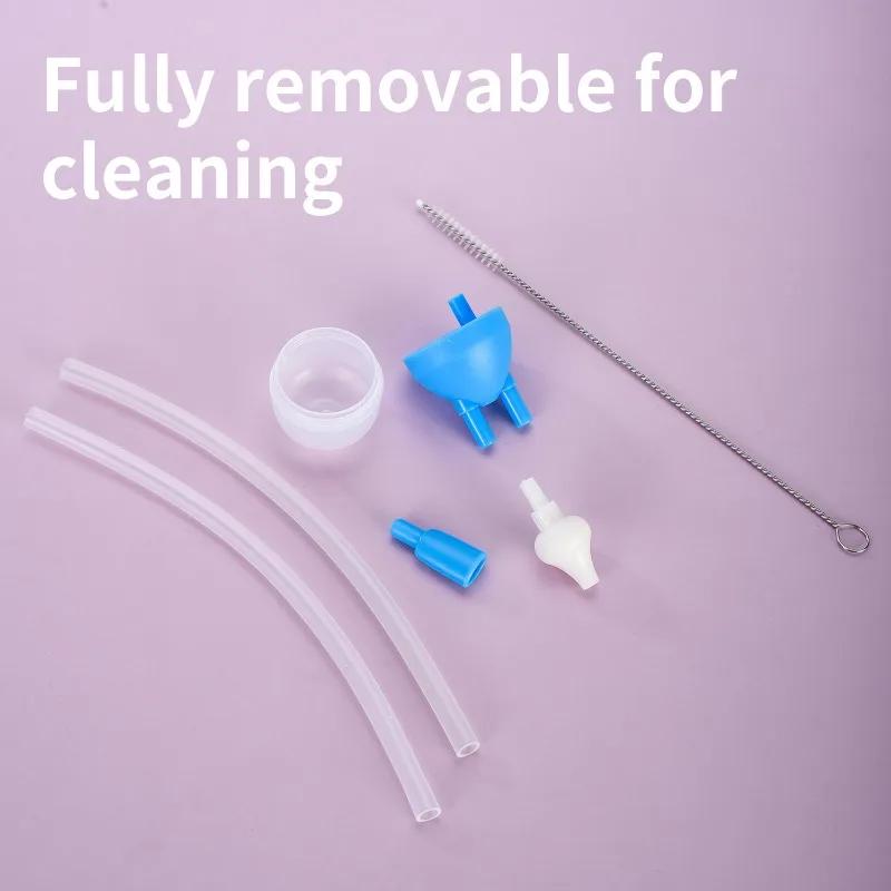 3Pcs Silicone Baby Nose Cleaner with Tweezer & Brush Set Anti-backwash Child Nasal Aspirator Ear Nose Clean Tweezer Clean Brush