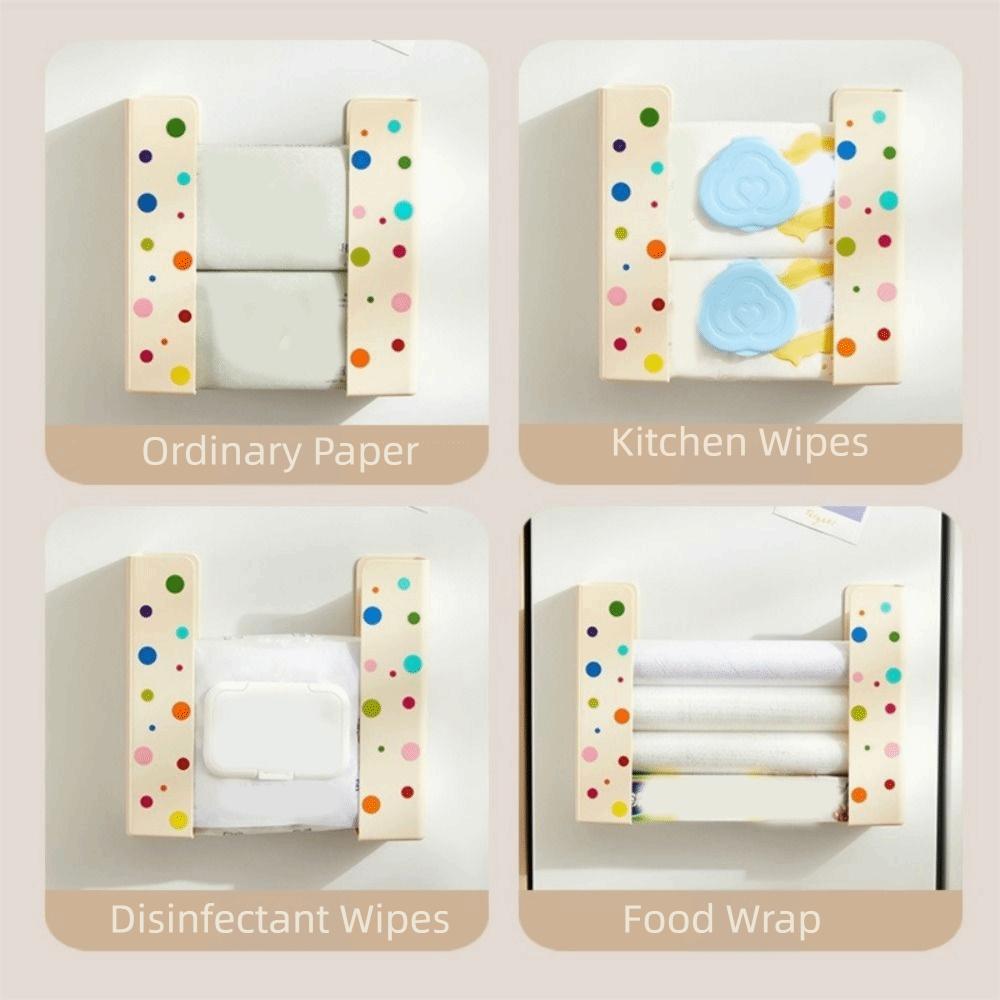 Plastic Magnetic Tissue Storage Box Punch-free Paper Towel Holder Napkin Storage Box Bathroom