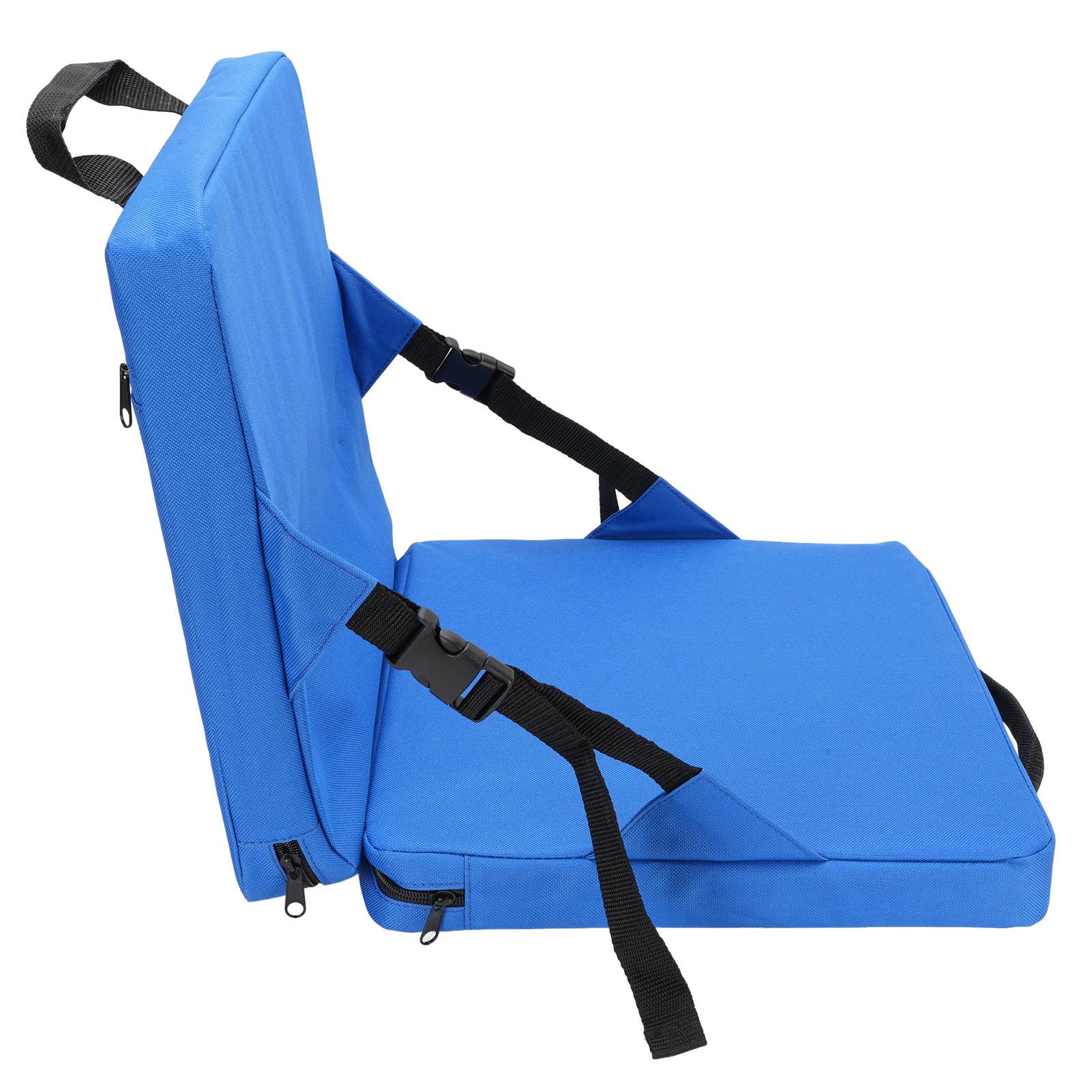 

Складная подушка для сиденья стадиона со спинкой, портативная ручка, подушка для трибун для улицы, черная синий