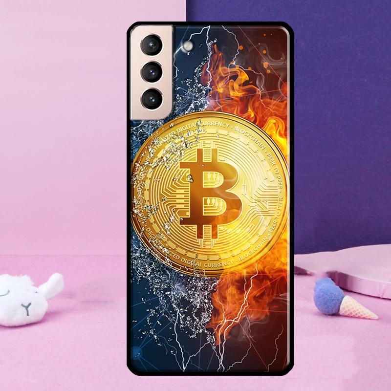 Bitcoin BTC Case For Samsung Galaxy S23 S22 Ultra S21 S20 FE Note 10 20 Ultra S8 S9 S10 Plus Cover