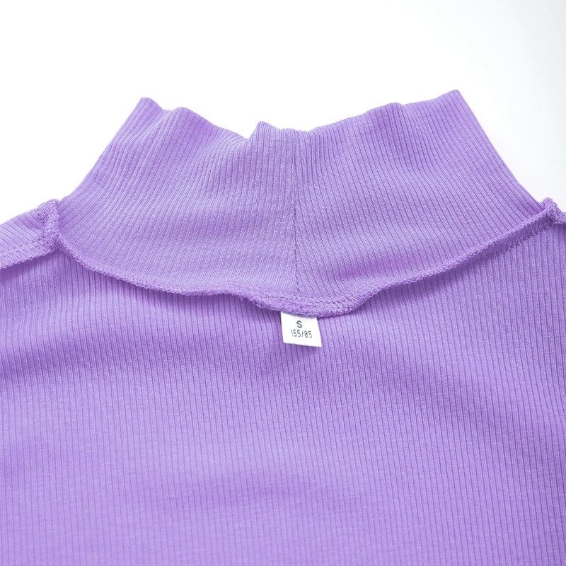 Half Turtleneck Super Hot Letter Underwear Blouse Female 2025 Fall and Winter Long Sleeve Pure Cotton T-shirt Knitted Inner Match Can Be Outerwear Top