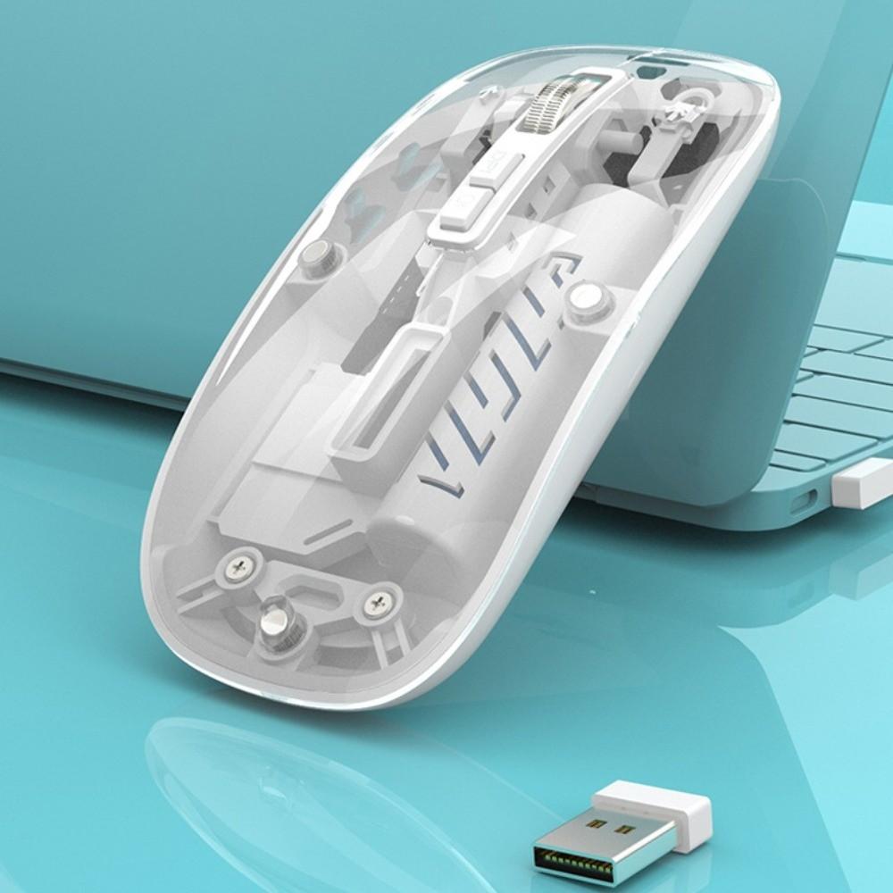 Transparent 2.4G Wireless Mouse Bluetooth Rechargeable Mouse Laptop Wireless Mouse PC