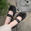 The first layer of soft cowhide soft sole bag head women's shoes retro shallow mouth single shoes new non-slip casual and comfortable