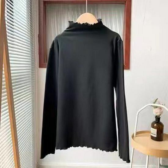 Women's Autumn Nine-Color Semi-High Neck Slimming Long Sleeve Base Shirt