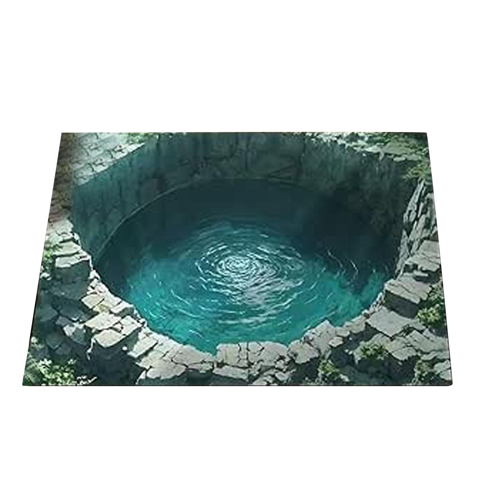 

Коврик для входной двери, внутренний/наружный, вход, всепогодный 3D-оптический коврик, оптический ковер, ковер с трещинами на земле, 3D-ковры, легко чистить, для патио, крыльца One Size