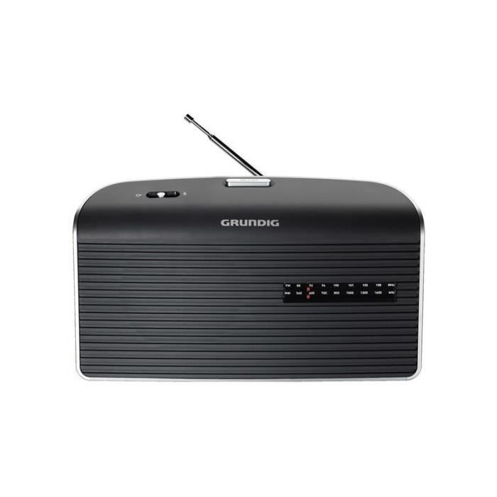 Radio portable - grundig - music60xg - fm/mw analogique - antenne télescopique - noir