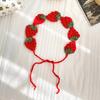 Elegant French Knitted Headband Mushroom Floral Long Knit Turban Retro Bohemian Hollow Out Hair Band Children