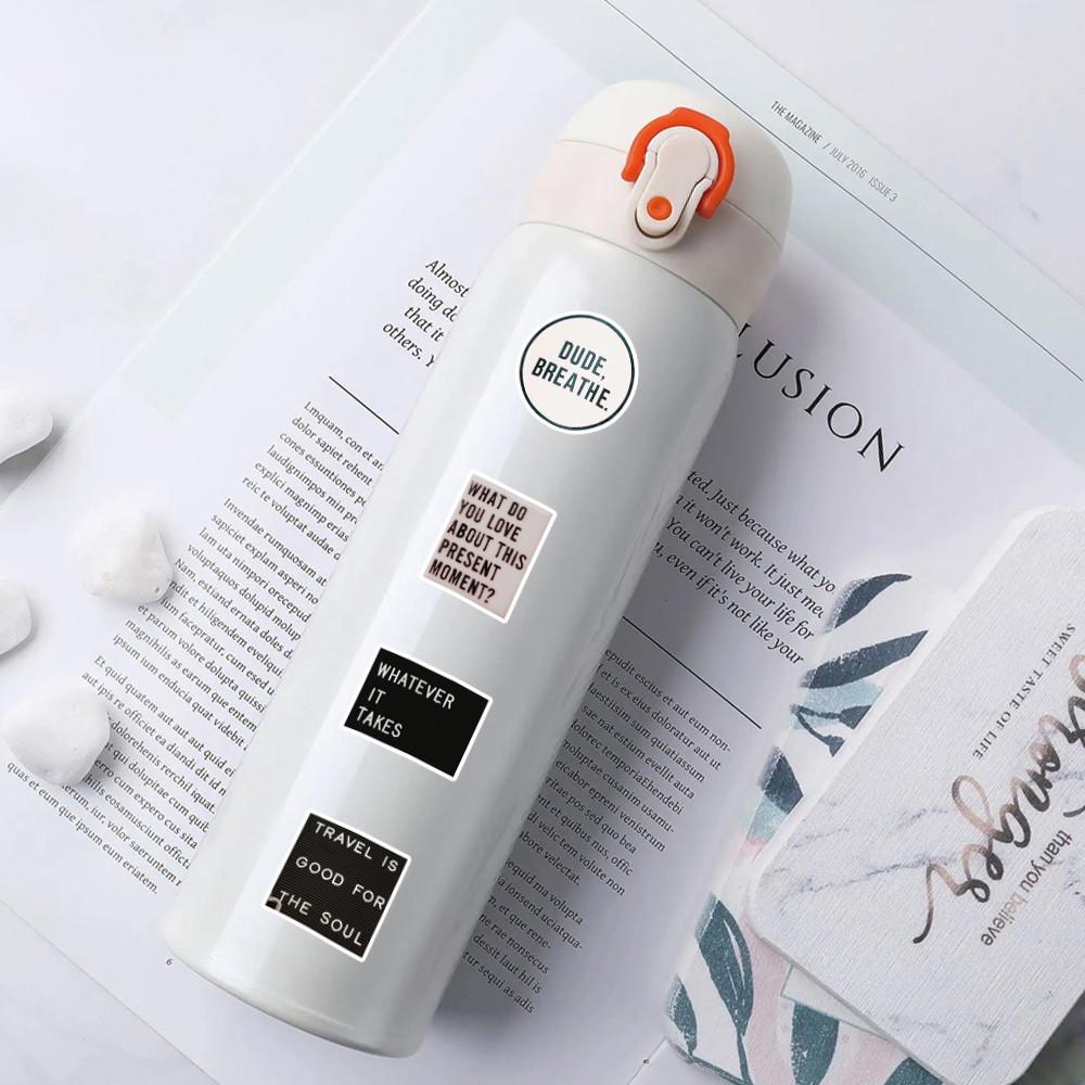 50-Piece Classic Vintage Letters Stickers - Decorative Decals for Notebooks, Journals, Phone Cases & Laptops