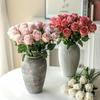 Rose Artificial Flower Bouquet For Table Decoration, Biomimetic Flowers For Living Room Decoration, Floral Art For Interior Design