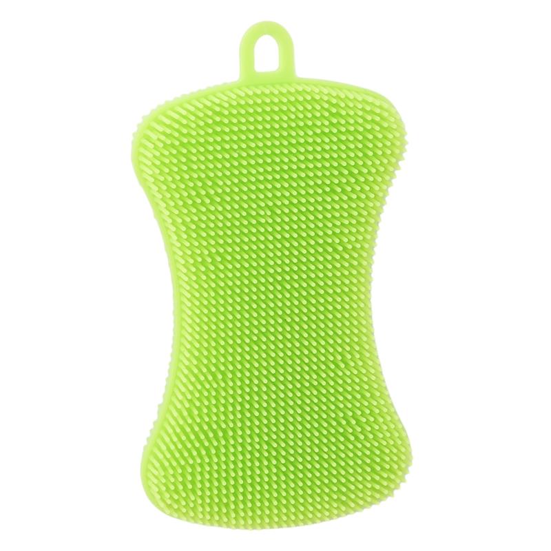 1/5Pc Silicone Dish Washing Brush Pot Pan Sponge Kitchen Cleaning Scouring Pad Vegetable Fruit Wash