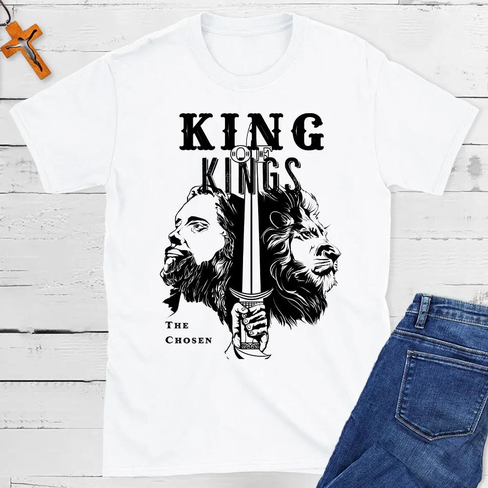 

King of Kings TShirt Mens and Womens Short Sleeve Cotton Tees Luxury Brand Shirt Oversize Tops Summer Blouse Men Clothing S