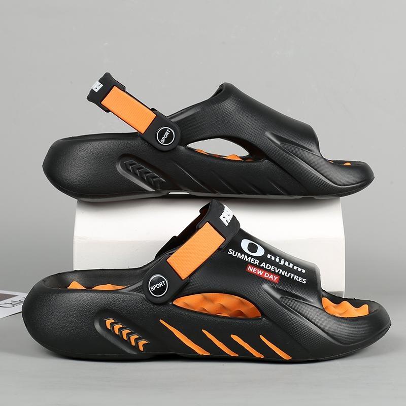 Fashion Men Massage Slippers Indoor Outdoor Sandals Beach Casual Shoes Slides Men's Sandals Big Size Comfortable Soft Plus Size