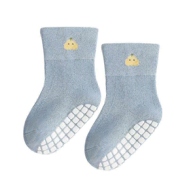Non-Slip Baby Floor Socks - Cotton, Soft Sole, Boneless, Mid-Calf, for Newborns and Toddlers, Spring/Autumn