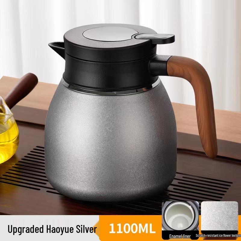316 Stainless Steel White Teapot Thermos: Durable Tea & Water Separator with Long-lasting Inner Liner