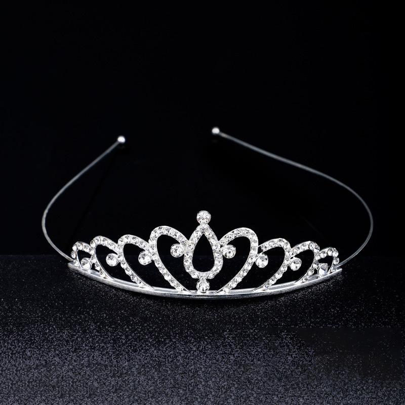 

1PC Crystal Exquisite Rhinestone Children Girls Jewelry Gifts Hair Accessories Wedding Tiaras Queen Princess Crown Women Headband A