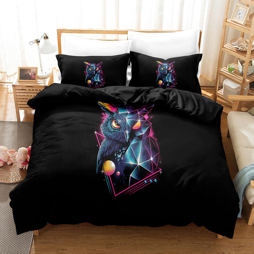 3D3 The OwlBedding Sets Duvet Cover Set With Pillowcase Twin Full Queen King Bedclothes Duvet Cover