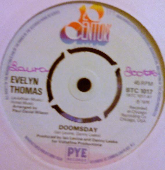 

7inch Record EVELYN THOMAS Doomsday BTC1017 20th Century Re 1976 UK SoulFunk Used