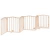 6 Piece Foldable Dog Gate with Door 300 cm Poplar Wood