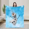 Frozen Olaf Cartoon  Blanket  Super Soft Novelty Plush Throw Blanket For Bedroom Airplane Travel Flannel Bedspread Bed Cover